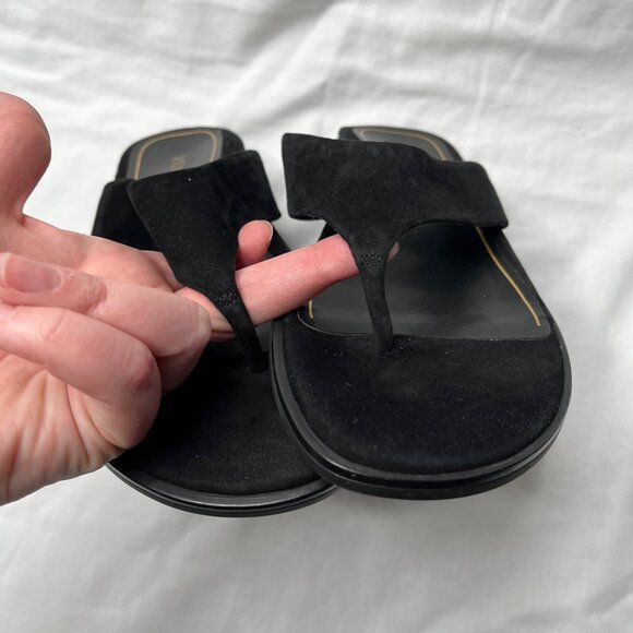 Vionic Womens Black Agave Suede Thong Flip-Flops Sandals Size 9 - Picture 6 of 8